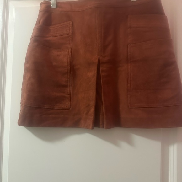 no brand Dresses & Skirts - Elegant Brown Suede Skirt Set